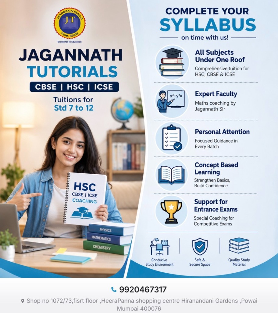 Complete your syllabus on time flyer